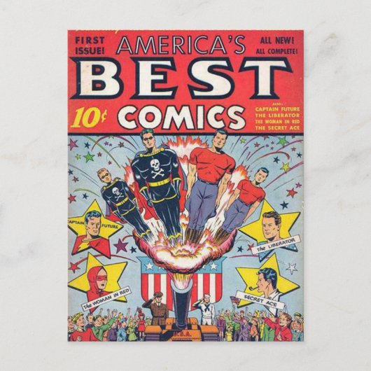 Streifen aus Vintagem Comic - Postkarte (Vorderseite)