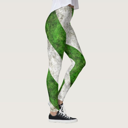 Streifen aus weiß und grün leggings (Rechts)