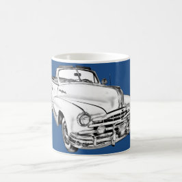Streifen-Auto-Illustration 1948 Pontiacs silberne Kaffeetasse