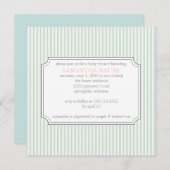 {Streifen} Babydusche Einladung (Vorne/Hinten)