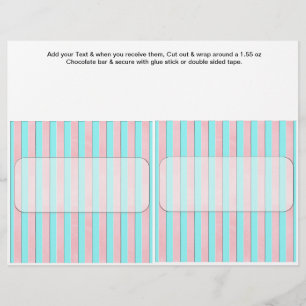 Streifen Birthday Custom Candy Bar Wrappers Flyer