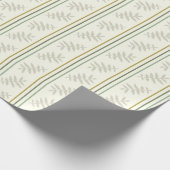 Streifen Blätter Grünbuch Geschenkpapier (Ecke)