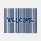 Streifen blau fußmatte (Vorderseite)