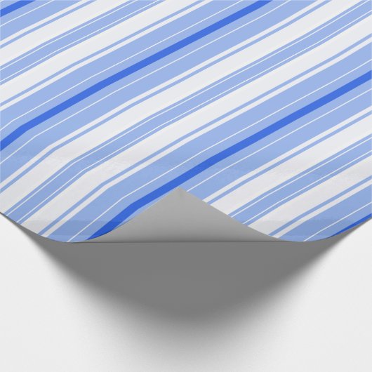 Streifen - Blau Geschenkpapier (Ecke)