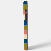 Streifen - Blau, Olivgrün, Rosa und Creme Case-Mate iPhone Hülle (Rückseite / Links)