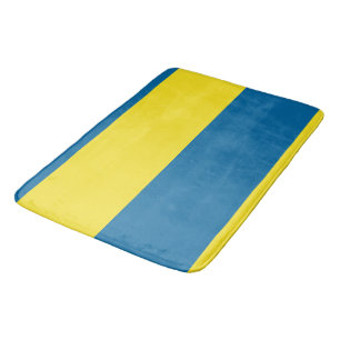 Streifen   Blau und Gelb   Anpassbar Badematte