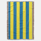 Streifen | Blau und Gelb | Anpassbar Decke (Vorderseite Vertikal)