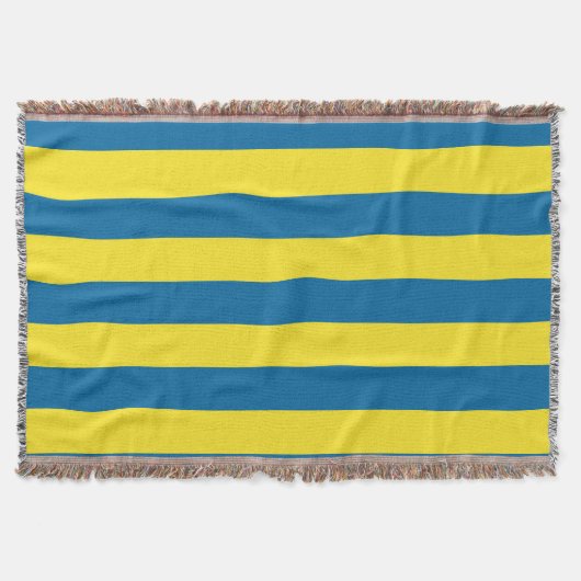 Streifen | Blau und Gelb | Anpassbar Decke (Vorderseite)