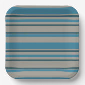 Streifen blau und grau pappteller (Vorderseite)