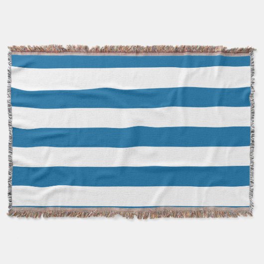 Streifen | Blau und Weiß | Anpassbar | Decke (Vorderseite)