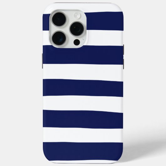 Streifen - blau und weiß Case-Mate iPhone hülle (Rückseite)