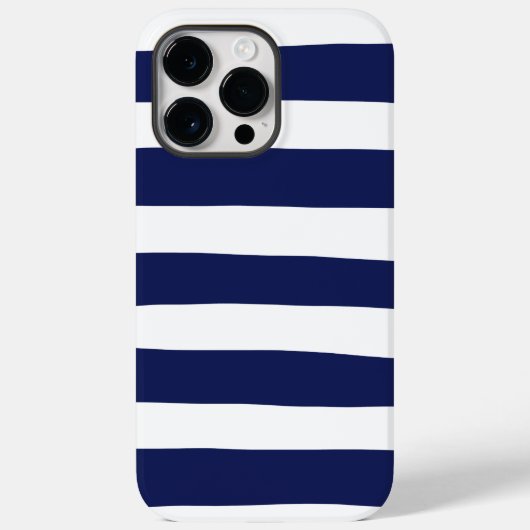 Streifen - blau und weiß Case-Mate iPhone hülle (Rückseite)