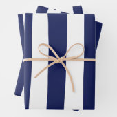 Streifen - blau und weiß geschenkpapier set (Beispiel)