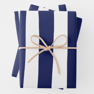 Streifen - blau und weiß geschenkpapier set