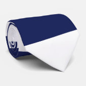 Streifen - blau und weiß krawatte (Gerollt)