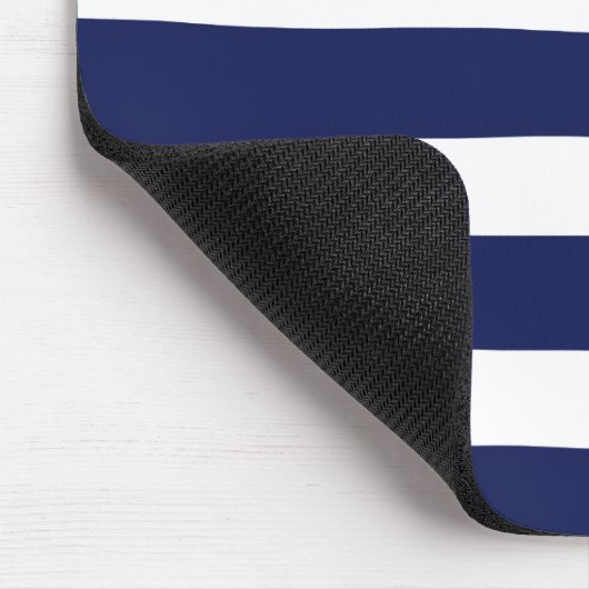 Streifen - blau und weiß mousepad (Ecke)