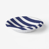 Streifen - blau und weiß pappteller (Gewinkelt)