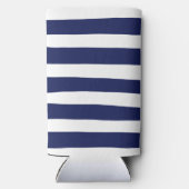 Streifen - blau und weiß selters dosenkühler (Rückseite)