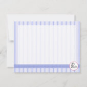 Streifen Blue Cross Flat Danke Karte (Rückseite)