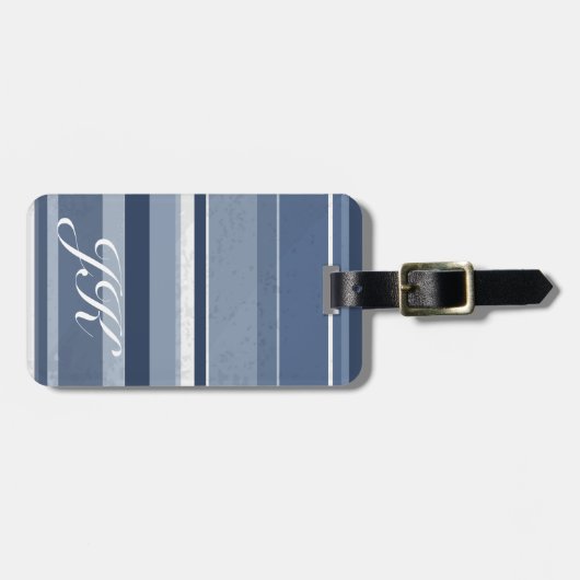 Streifen Blue Gepäckanhänger (Vorderseite horizontal)