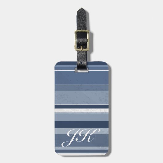 Streifen Blue Gepäckanhänger (Vorderseite vertikal)