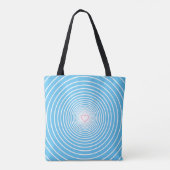 Streifen Blue Tote Bag mit Herz oder Farbe auswähl Tasche (Rückseite)