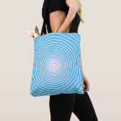 Streifen Blue Tote Bag mit Herz oder Farbe auswähl Tasche (Von Nahem)