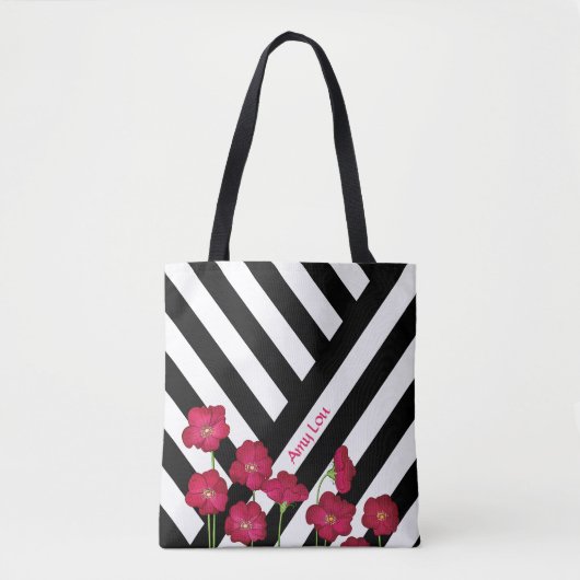 Streifen & Blumen Tasche (Vorderseite)