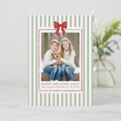 Streifen Bogen Grün Rot Weihnachten Jahr Rückblick (Stehend Vorderseite)