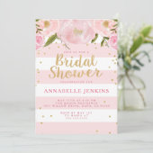 Streifen-Brautparty-Party Einladung (Stehend Vorderseite)