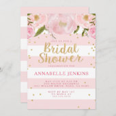 Streifen-Brautparty-Party Einladung (Vorne/Hinten)