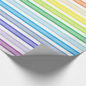 Streifen breiter Spektrum-Regenbogen Geschenkpapier (Ecke)