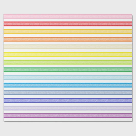 Streifen breiter Spektrum-Regenbogen Geschenkpapier (Flach)