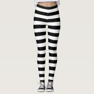 Streifen der Cornwall-Flagge schwarz weiß Linienmu Leggings