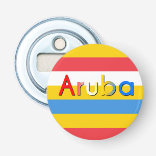 Streifen der Farben der Aruba-Flagge Flaschenöffner