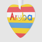 Streifen der Farben der Aruba-Flagge Ornament (Vorderseite)