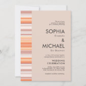 Streifen der Herbstsaison | Einladung zur Hochzeit (Vorderseite)