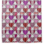 Streifen der Liebe: Eine herzliche Symphonie Duschvorhang (Vorderseite)