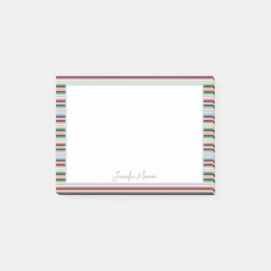 Streifen der Pastellserape Post-it Klebezettel (Vorderseite)
