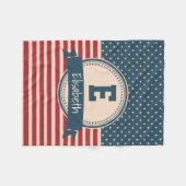 Streifen der patriotischen Flagge Fleecedecke (Vorderseite (Horizontal))