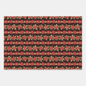 Streifen der roten Blume Geschenkpapier Set (Vorderseite 3)