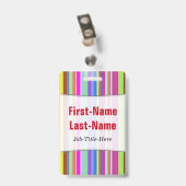 Streifen der verschiedenen Farben; Ausweis (Back with Clip)