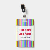 Streifen der verschiedenen Farben; Ausweis (Front with Clip)