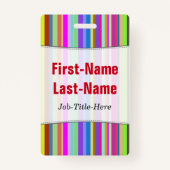 Streifen der verschiedenen Farben; Ausweis (Rückseite)