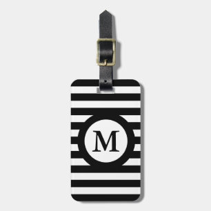 STREIFEN DES CHIC-LUGGAGE/BAG TAG_07 BLACK/WHITE GEPÄCKANHÄNGER