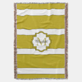 STREIFEN DES CHIC-THROW_191 GOLD/WHITE DECKE (Vorderseite Vertikal)