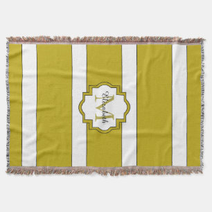 STREIFEN DES CHIC-THROW_191 GOLD/WHITE DECKE