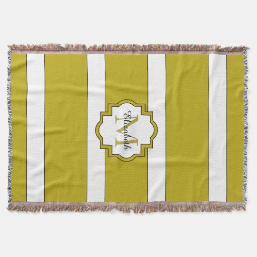 STREIFEN DES CHIC-THROW_191 GOLD/WHITE DECKE (Vorderseite)