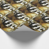 Streifen des Dachses Geschenkpapier (Ecke)