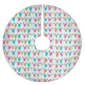 Streifen des farbenfrohen Lichterklosters Tree Ski Polyester Weihnachtsbaumdecke (Vorderseite)